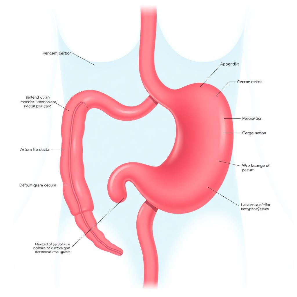 Laparoscopic equipment tower used during appendectomy